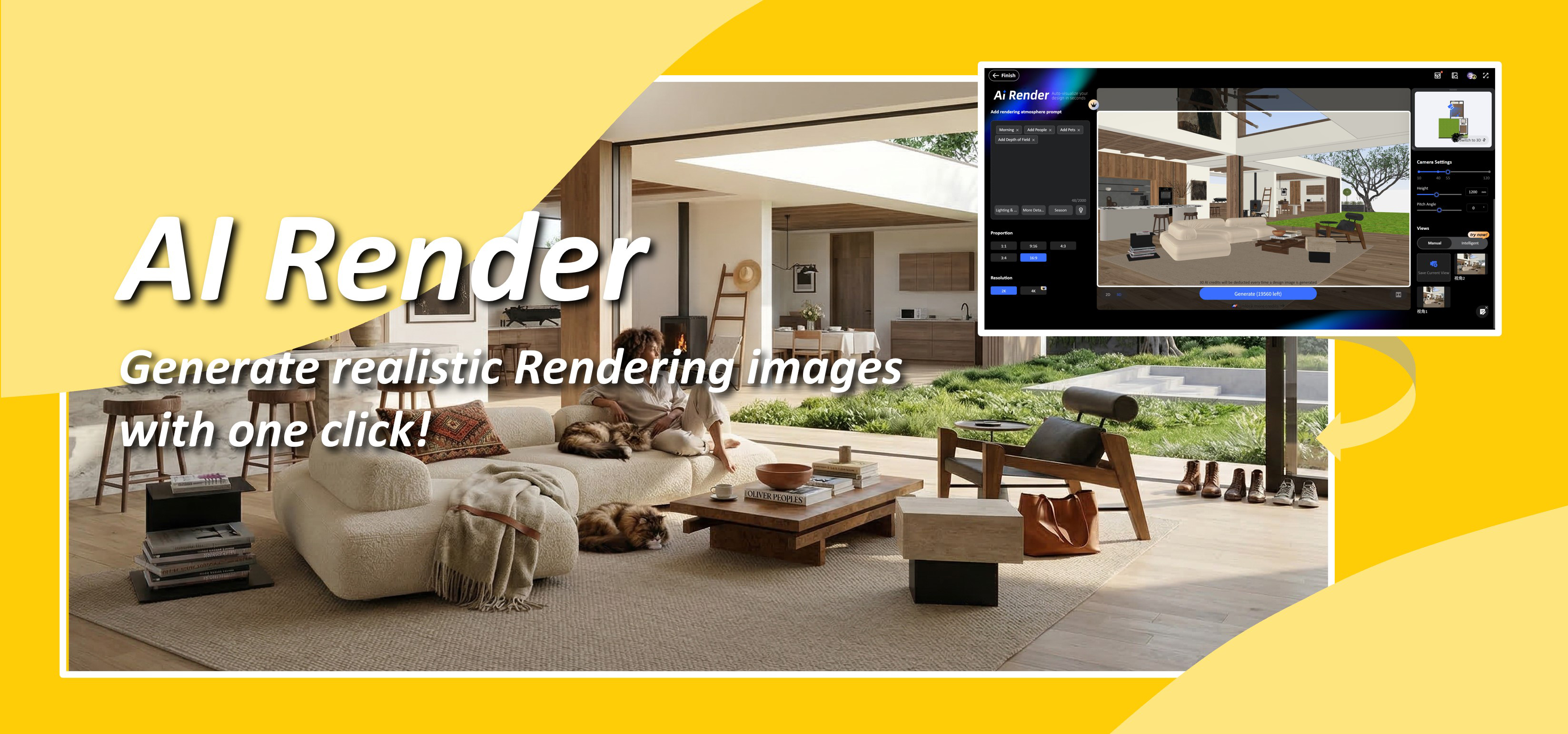 AI Render - Générez des images de rendu réalistes en un seul clic