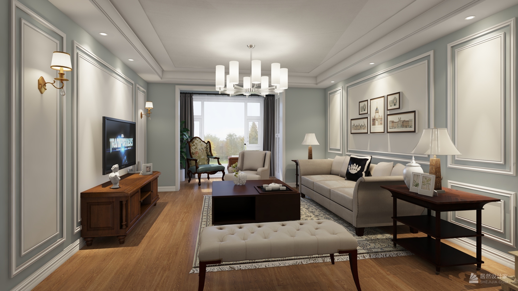 其它风格三室两厅装修设计效果图