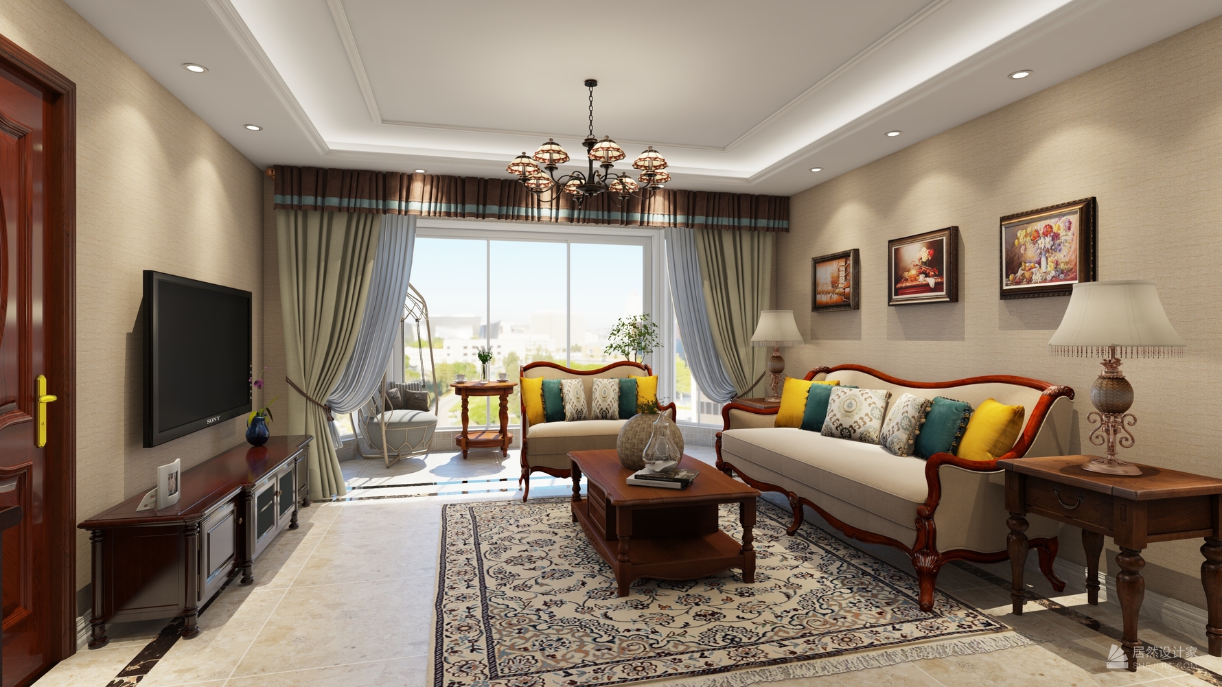 其它风格三室一厅装修设计效果图